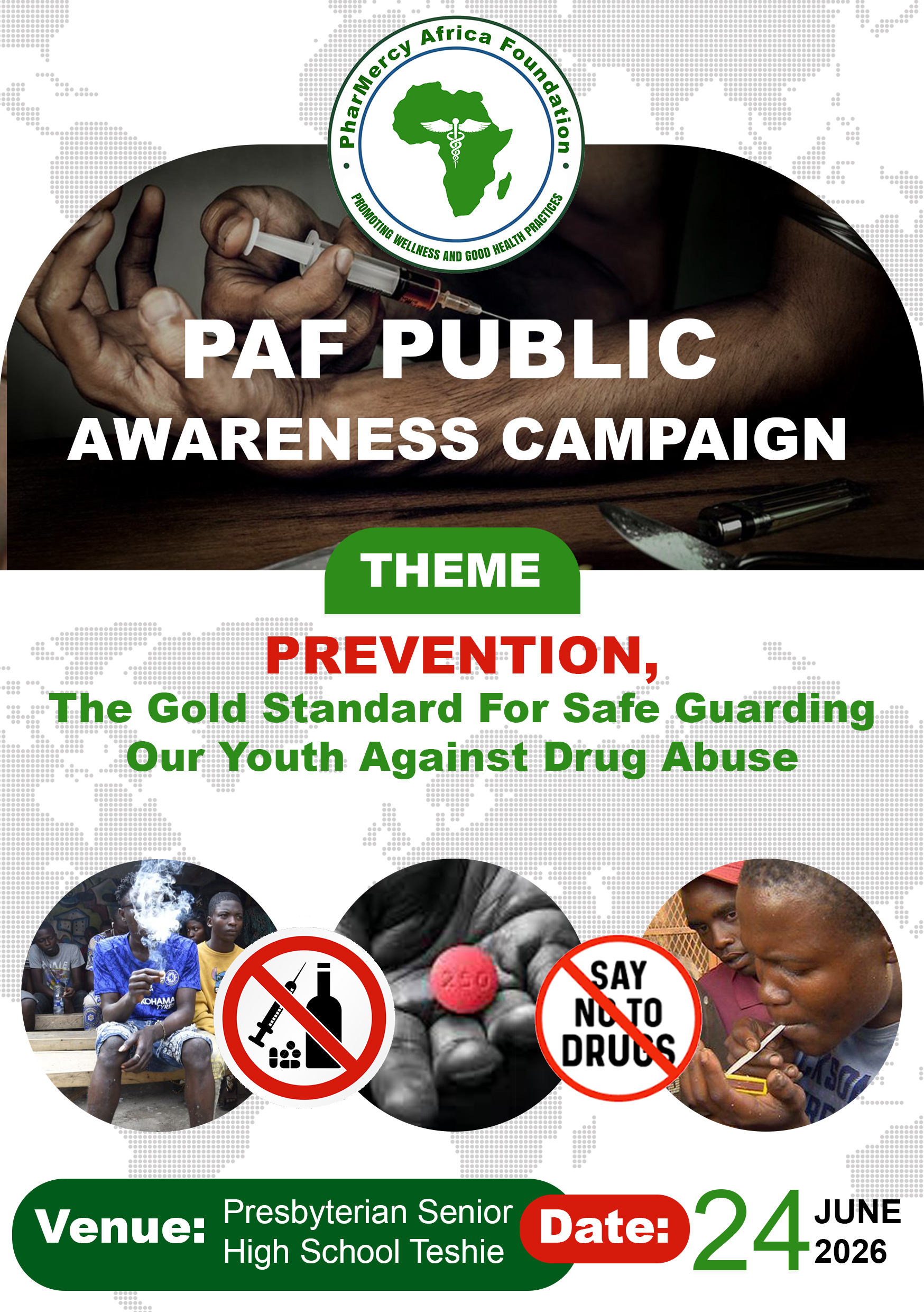 PAF AWARENESS CAMPAIGN AT THE PRESBYTERIAN SENIOR HIGH SCHOOL, TESHIE